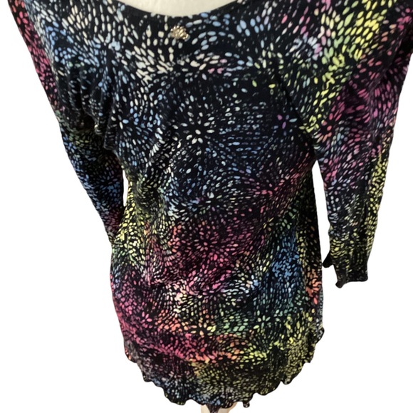 Bali Batiks multicolored tiered top size small - Picture 6 of 10